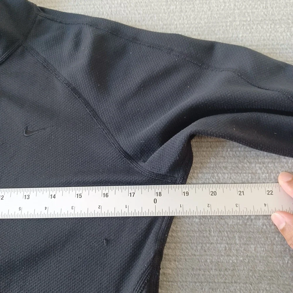 Nike Sphere 1/4‎ Zip Thermal Shirt Mens S Black Long Sleeve Stretch Lightweight